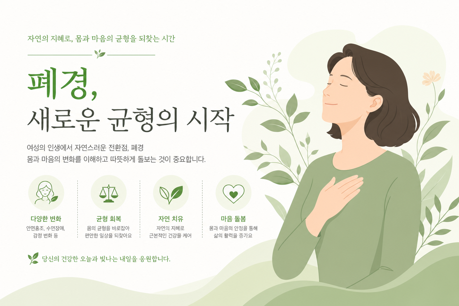두 가지 선택지를 비교하는 느낌의 인포그래픽 스타일 이미지. 알약과 한약재를 양쪽에 배치하되 어느 쪽도 우위에 두지 않는 균형 잡힌 구성. 이미지