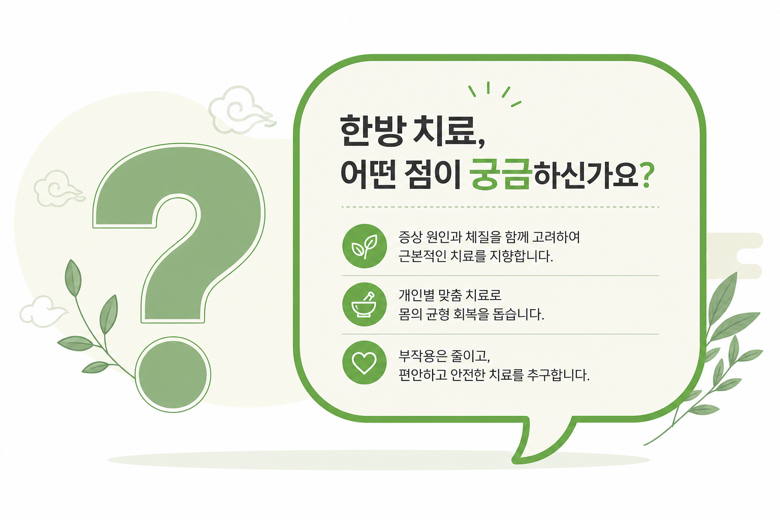 물음표와 말풍선 형태의 심플한 인포그래픽 다이어트 정체기 이미지